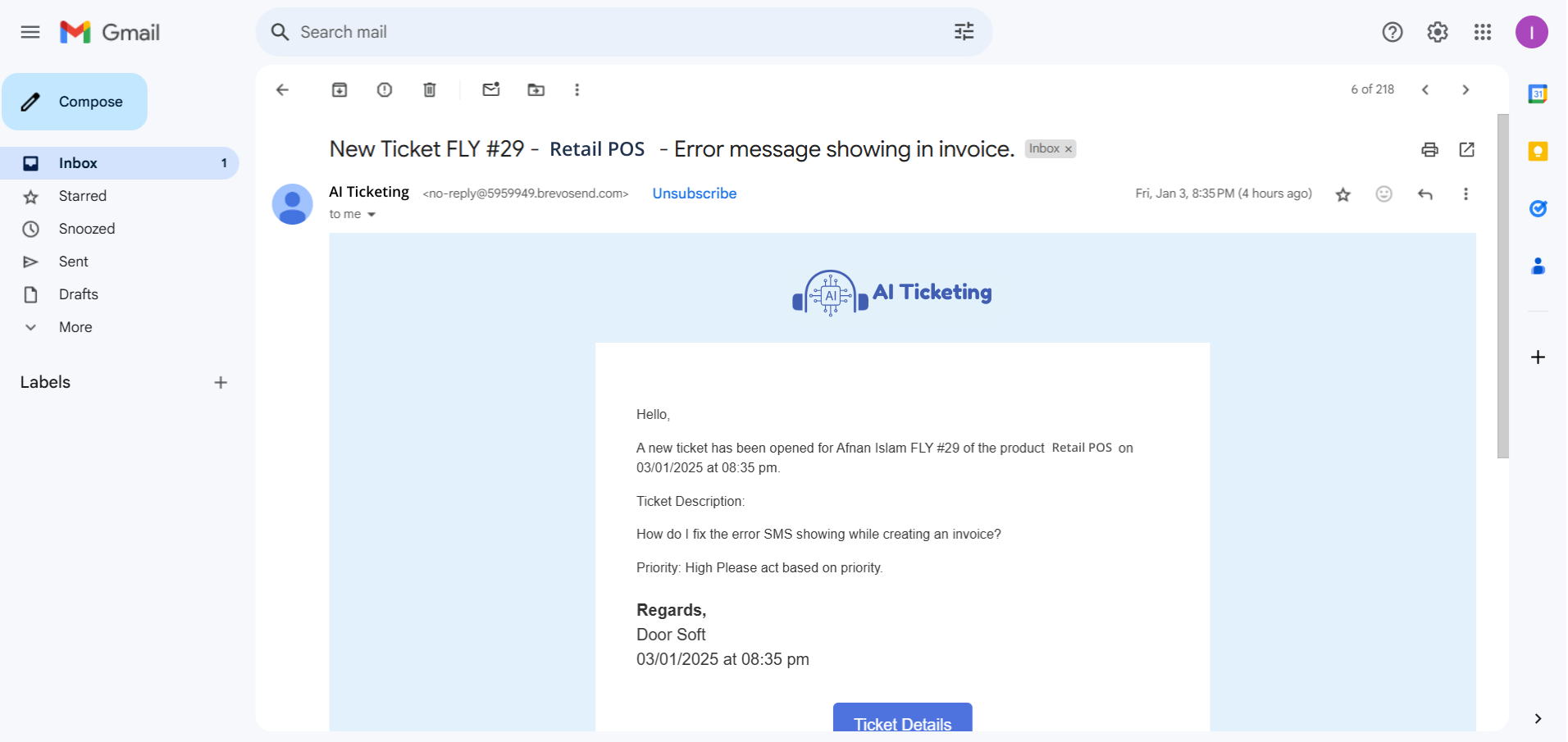 Agent get notification